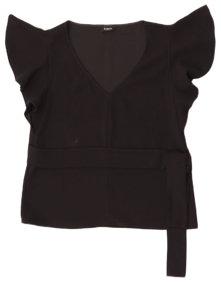 Marella Womens EMME Blouse Top UK 14 Large Black Polyester