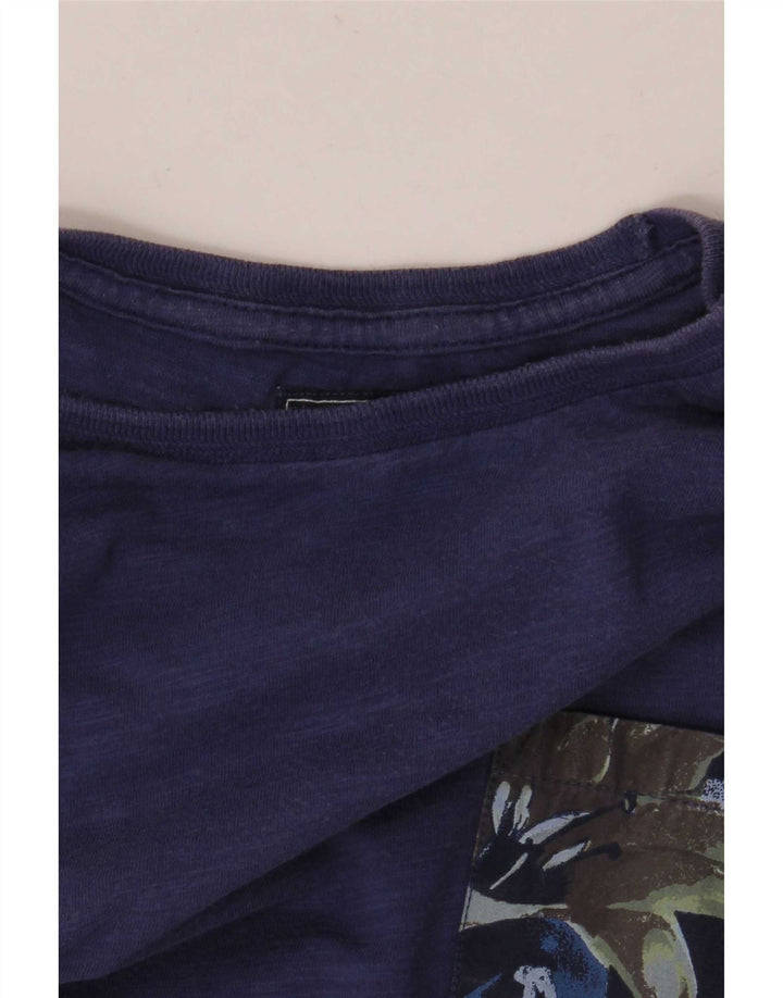 Woolrich Mens T-Shirt Top Medium Blue Cotton