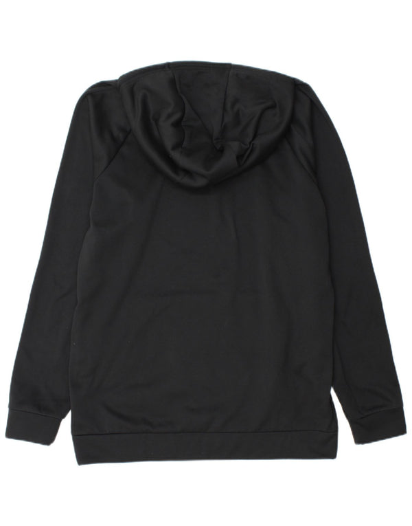 JORDAN Mens Dri Fit Hoodie Jumper Large Black Polyester