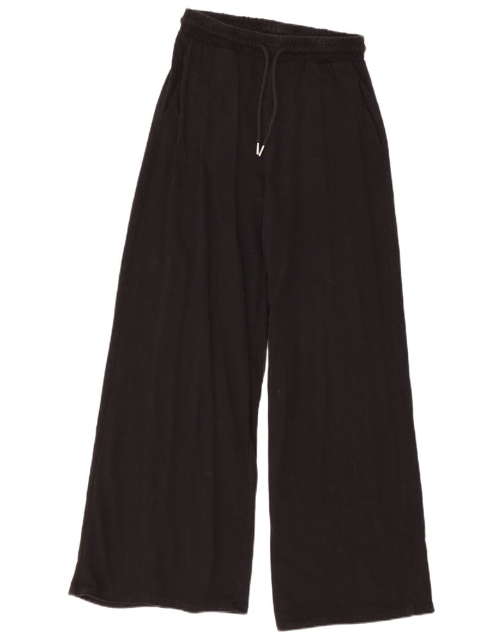 Zara Womens Tracksuit Trousers UK 14 Medium  Black Cotton