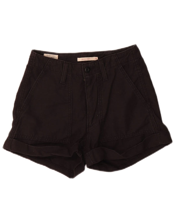 Levi's Womens Ribcage Chino Shorts W26 Small Black Cotton