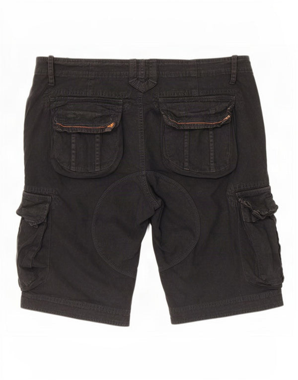 Superdry Mens Cargo Shorts 2XL W38 Black Cotton