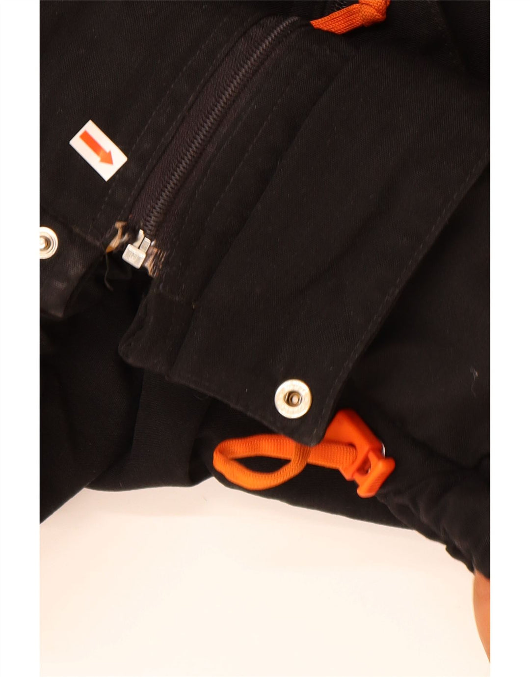 NAPAPIJRI Mens Hooded Windbreaker Jacket UK 38 Medium Black Polyamide