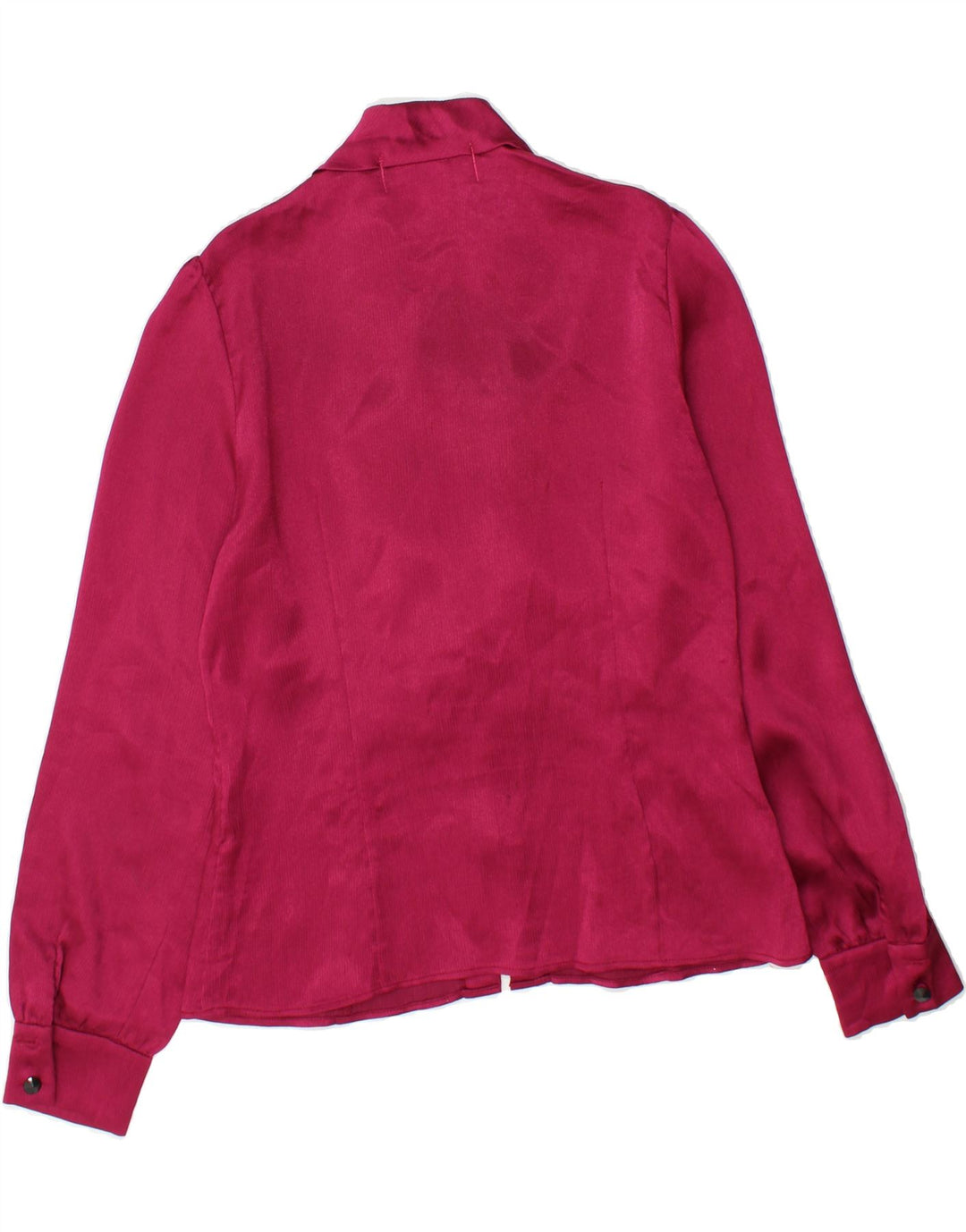 VINTAGE Womens Ruffle Front Shirt Blouse UK 10 Small Pink Vintage Vintage and Second-Hand Vintage from Messina Hembry 