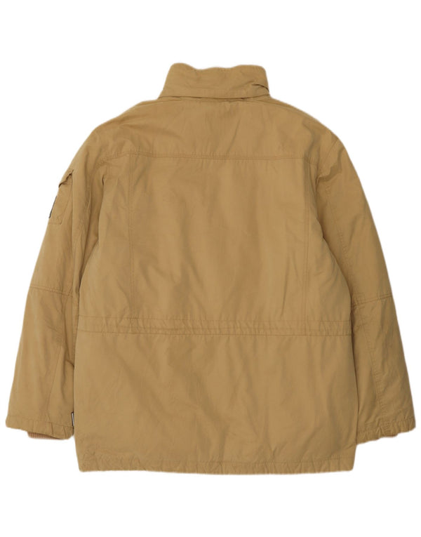 Diadora Mens Padded Jacket UK 42 XL Beige Cotton