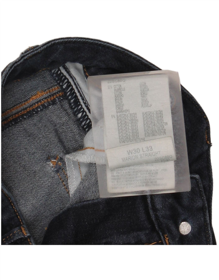 LEE Womens Marion Straight Jeans W30 L33 Blue Cotton