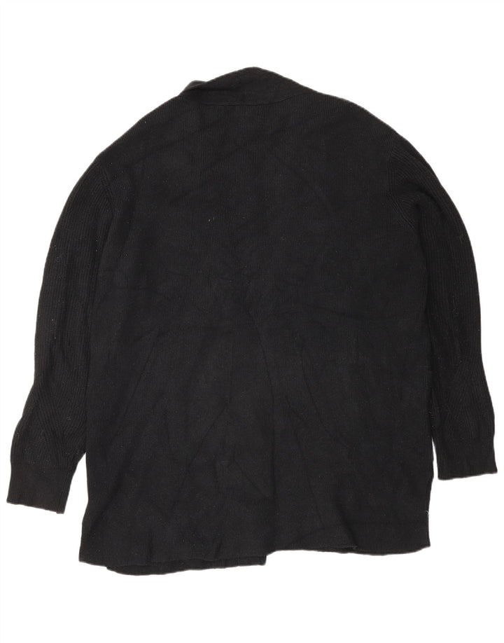 Marks & Spencer Womens Oversized Open Cardigan Sweater UK 18 XL Black