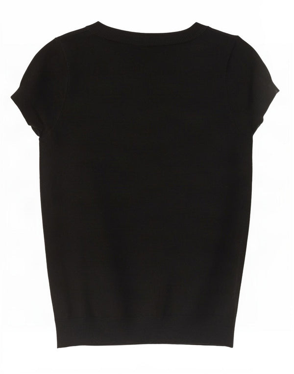 Zara Womens T-Shirt Top UK 14 Large Black