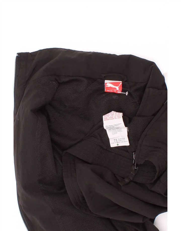 Puma Boys Graphic Tracksuit Top Jacket 9-10 Years Black Colourblock