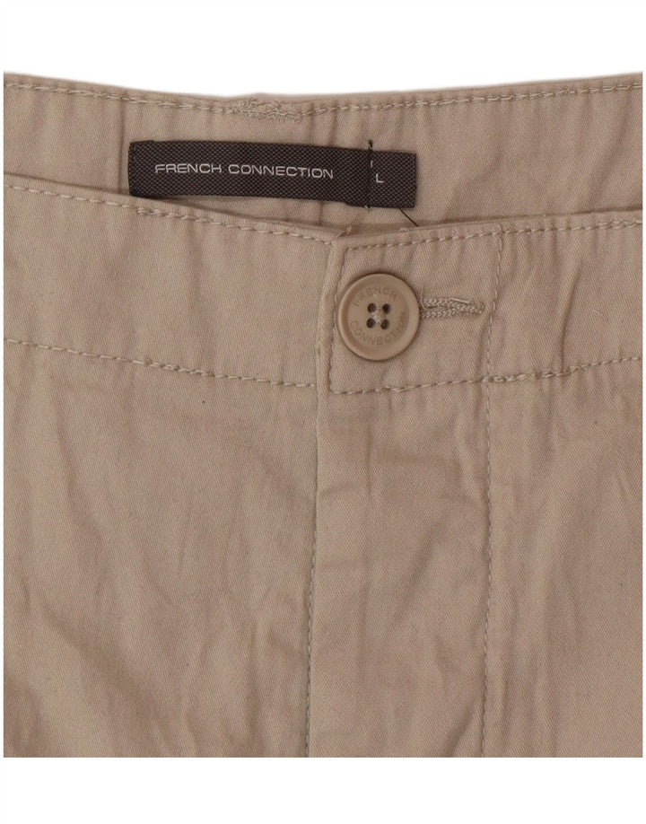 French Connection Mens Cargo Shorts Large W36 Beige Cotton