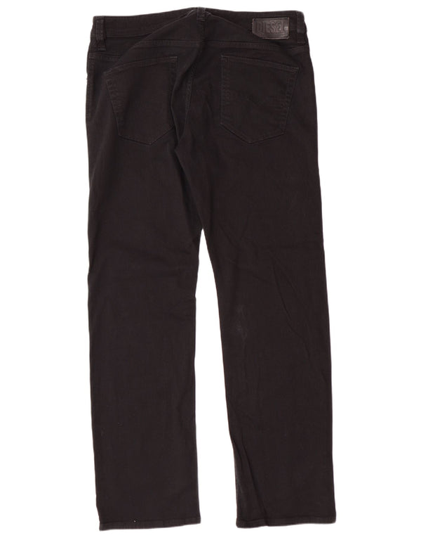 DIESEL Mens Larkee Straight Jeans W36 L32 Black Cotton