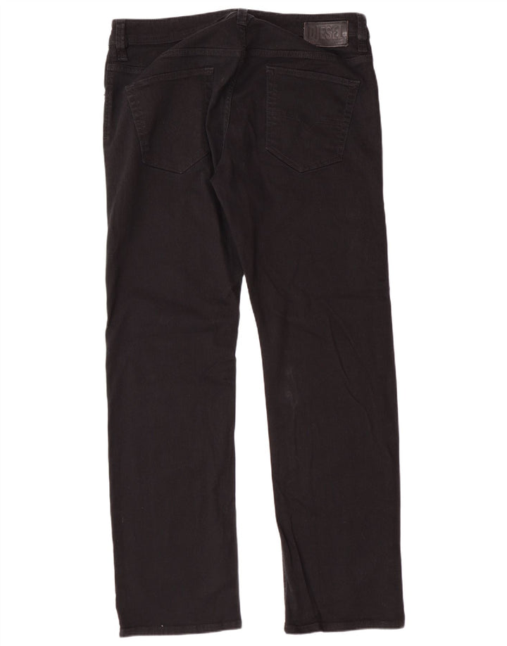 DIESEL Mens Larkee Straight Jeans W36 L32 Black Cotton