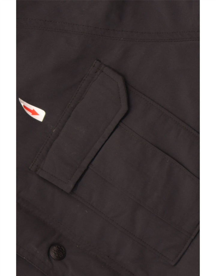 Levi's Mens Hooded Padded Jacket UK 38 Medium Black Polyamide