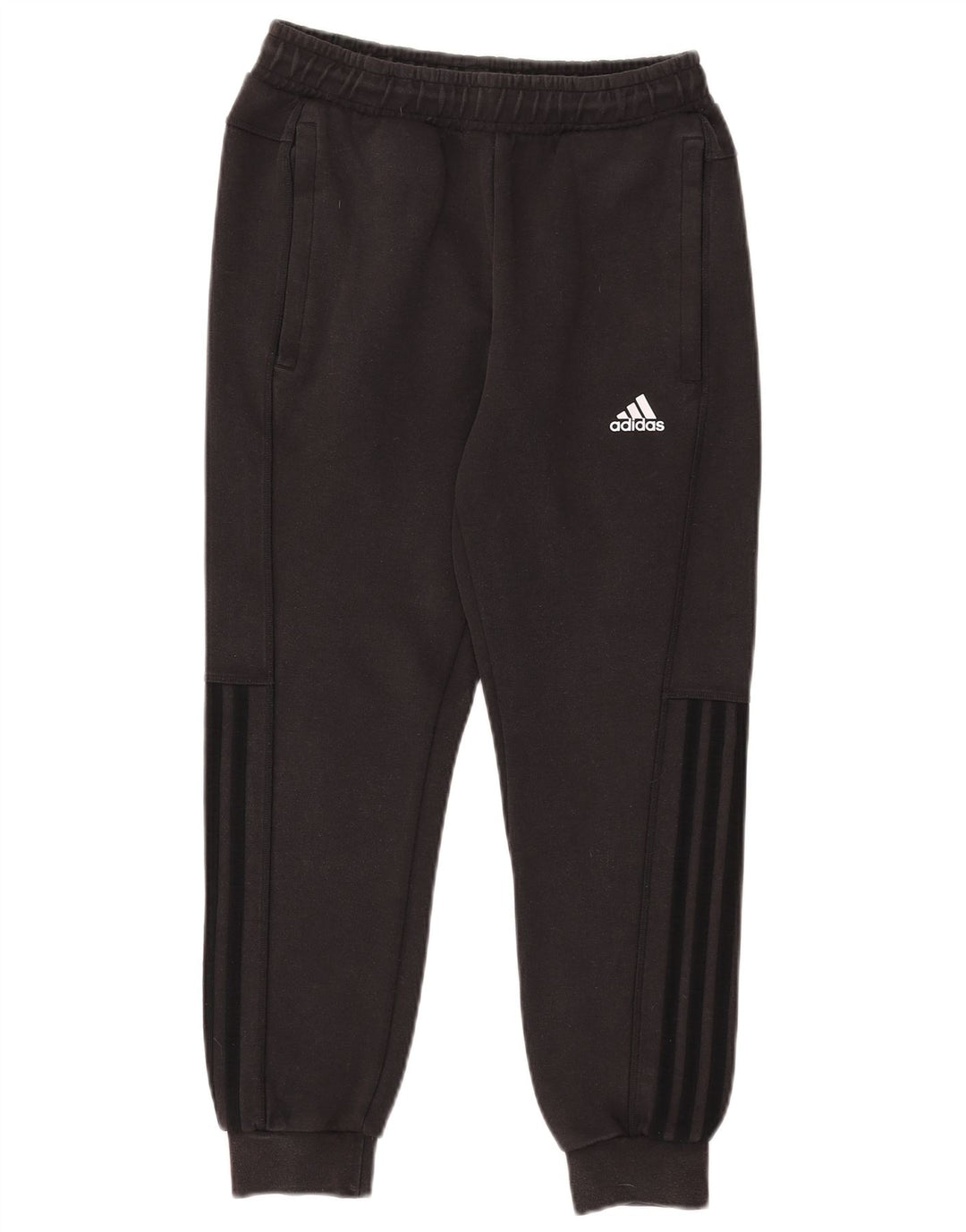 ADIDAS Womens Tracksuit Trousers Joggers UK 10 Small  Black Cotton