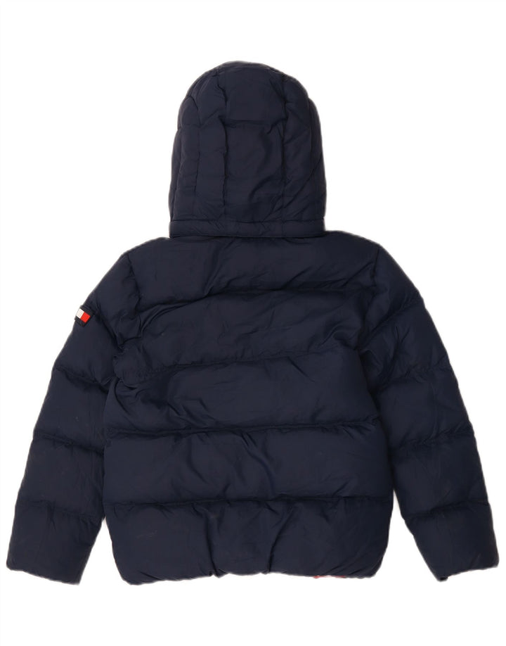 Tommy Hilfiger Boys Hooded Padded Jacket 9-10 Years Navy Blue Polyester