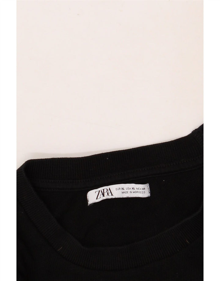 ZARA Mens T-Shirt Top XL Black