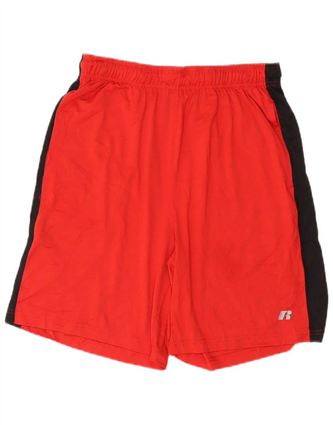 RUSSELL ATHLETIC Mens Sport Shorts Medium Red Colourblock Polyester