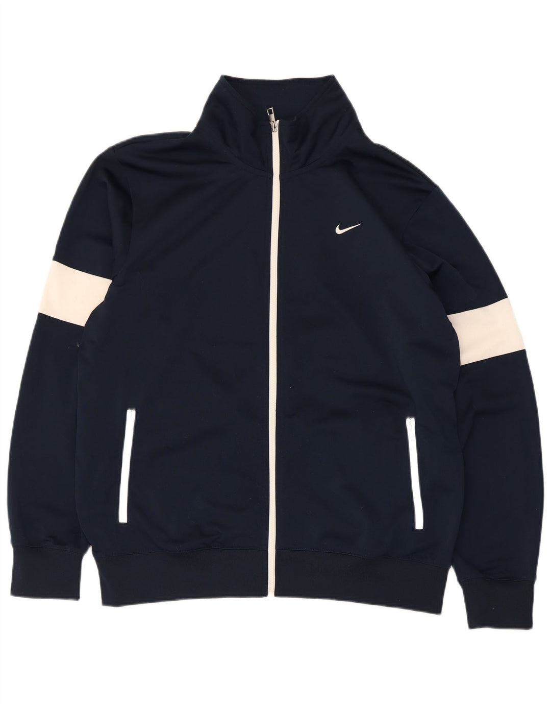 Nike Mens Regular Fit Tracksuit Top Jacket Large Navy Blue Colourblock