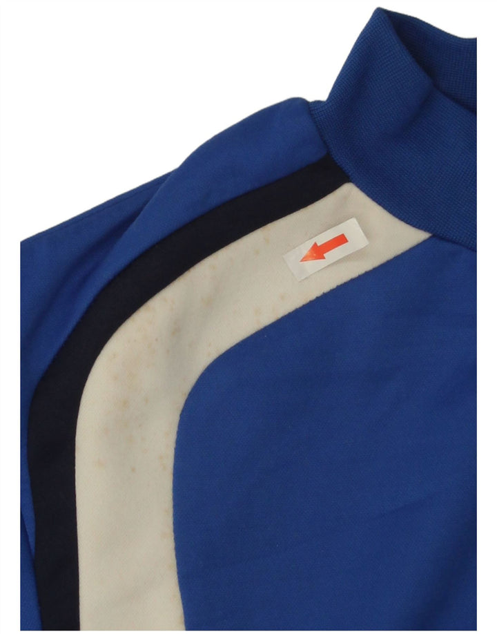 Diadora Mens Sweatshirt Jumper Small Blue Colourblock Polyester