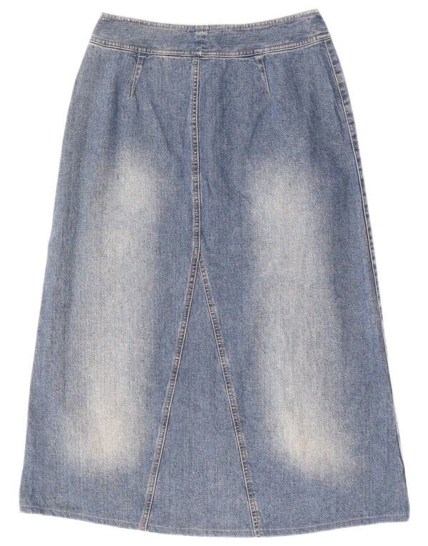 LIZ CLAIBORNE Womens Denim Skirt UK 8 Small W32  Blue Cotton