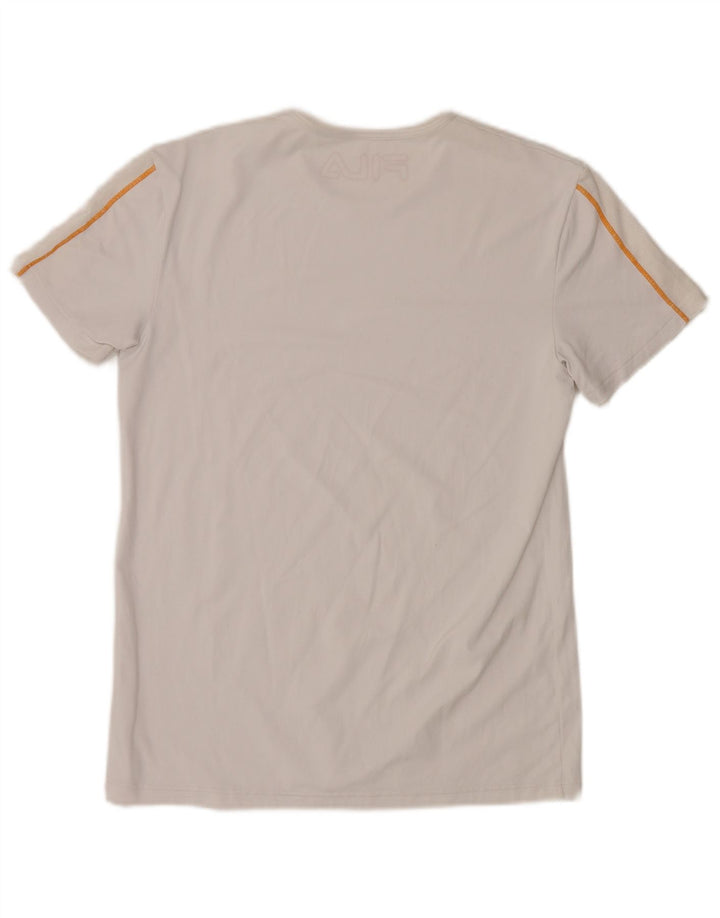 FILA Womens T-Shirt Top UK 10 Small White Viscose