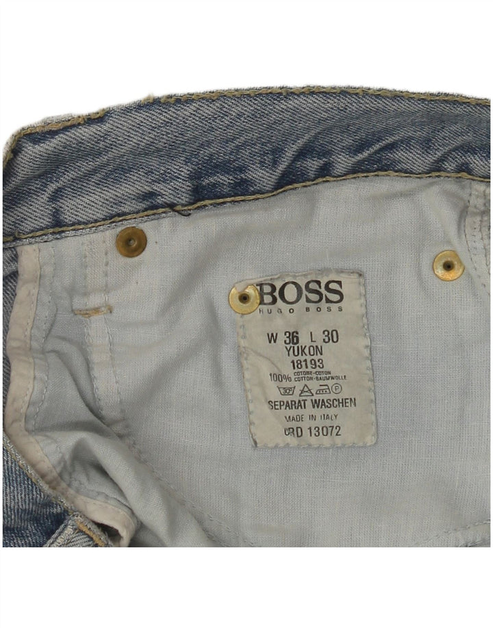 HUGO BOSS Mens Yukon Denim Shorts W36 Large Blue Cotton
