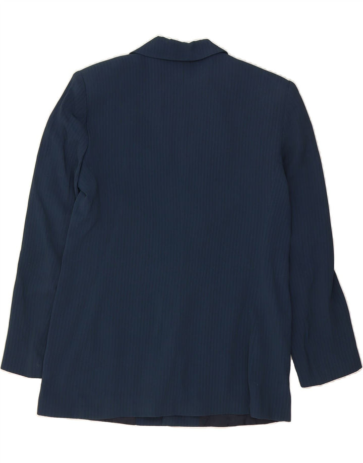 ARMATA DI MARE Womens Blazer Jacket IT 46 Large Navy Blue Pinstripe Vintage Armata Di Mare and Second-Hand Armata Di Mare from Messina Hembry 