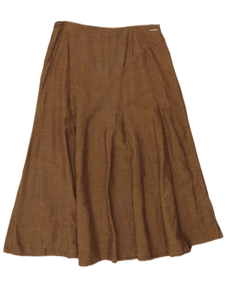 TRUSSARDI Womens A-Line Skirt IT 44 Medium W29  Brown Viscose