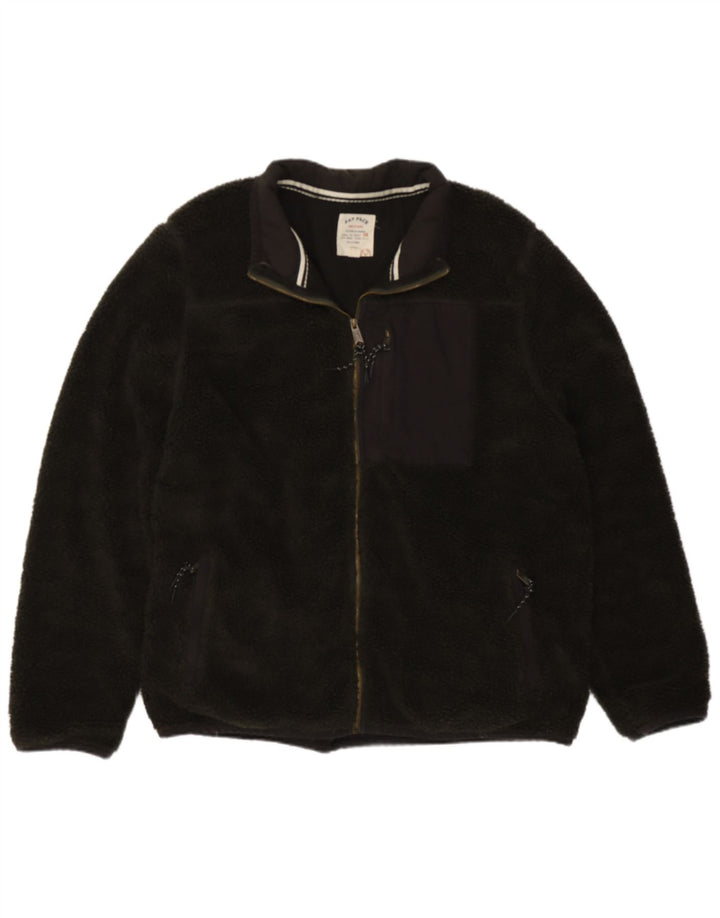 Fat Face Mens Fleece Jacket UK 42 XL Khaki Polyester