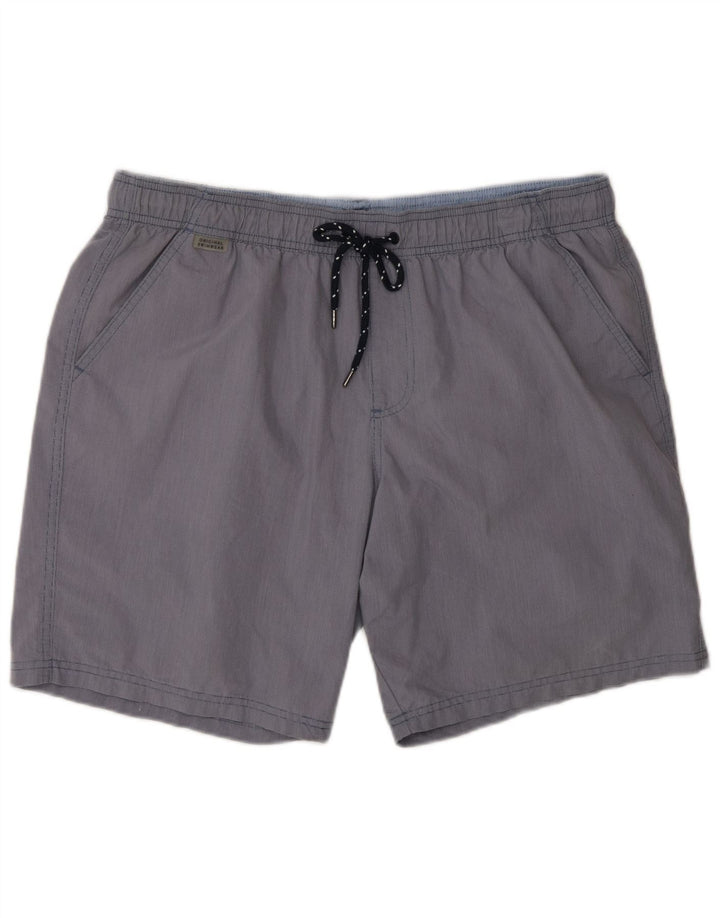 Marks & Spencer Mens Swimming Shorts Large  Blue Cotton