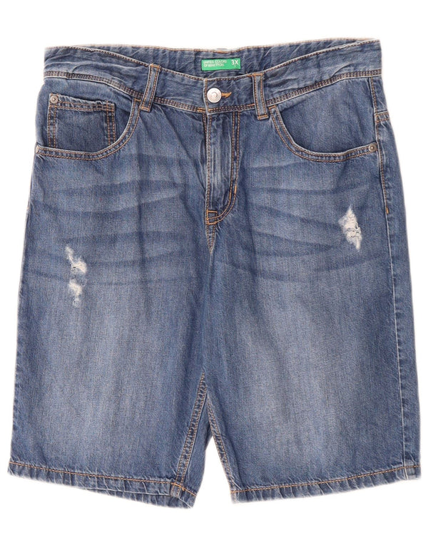 United Colors of Benetton Boys Denim Shorts 13-14 Years W32 3XL Blue