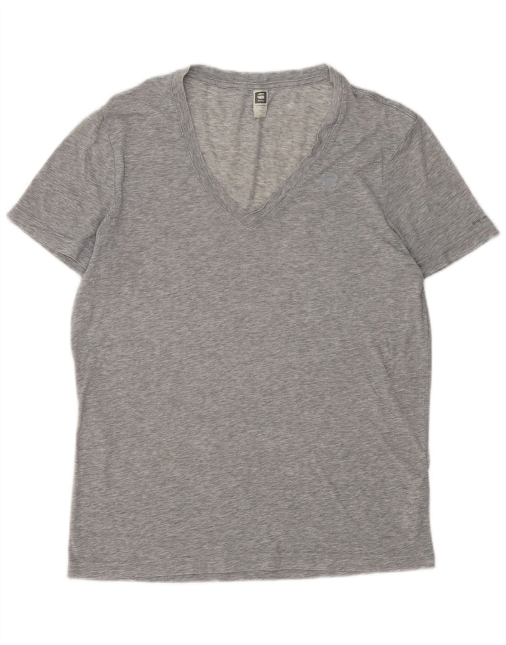 G-Star Mens T-Shirt Top Medium Grey Flecked Cotton