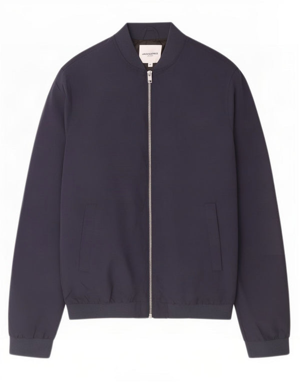 Jack & Jones Mens Bomber Jacket UK 38 Medium Navy Blue
