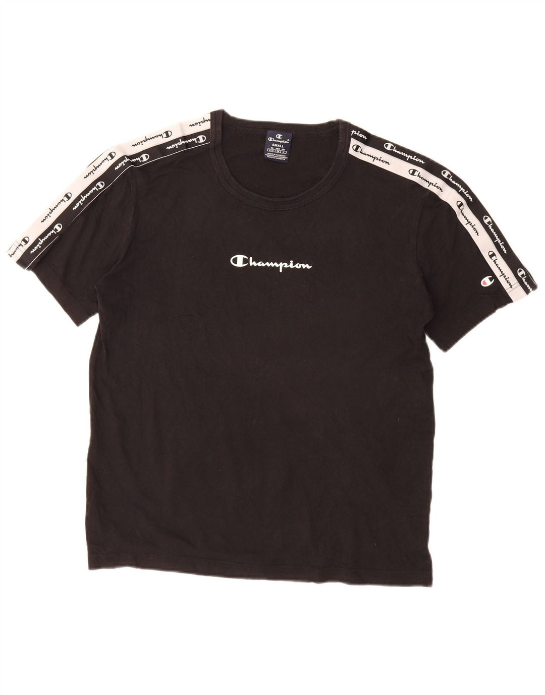 CHAMPION Mens Graphic T-Shirt Top Small Black