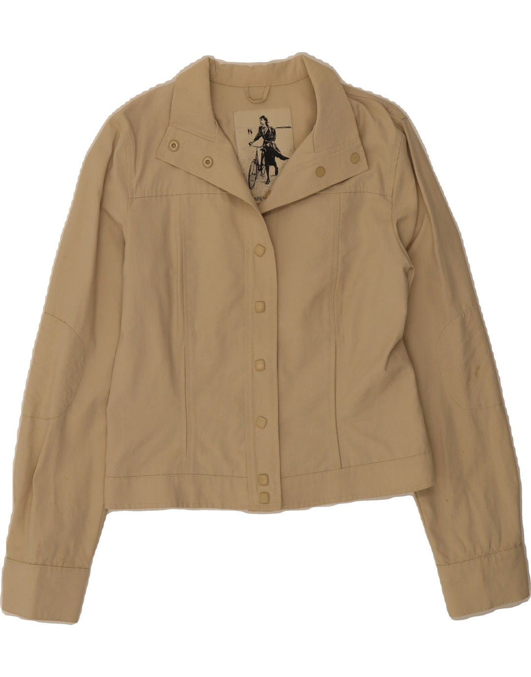 MARIELLA BURANI Womens Bomber Jacket IT 44 Medium Beige Vintage Mariella Burani and Second-Hand Mariella Burani from Messina Hembry 