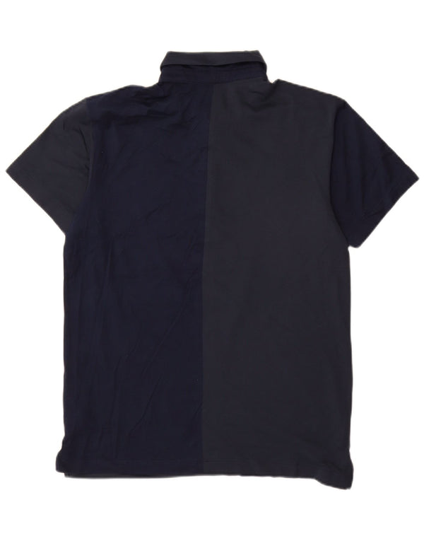 Paul & Shark Mens Yachting Graphic Polo Shirt Large Navy Blue Colourblock