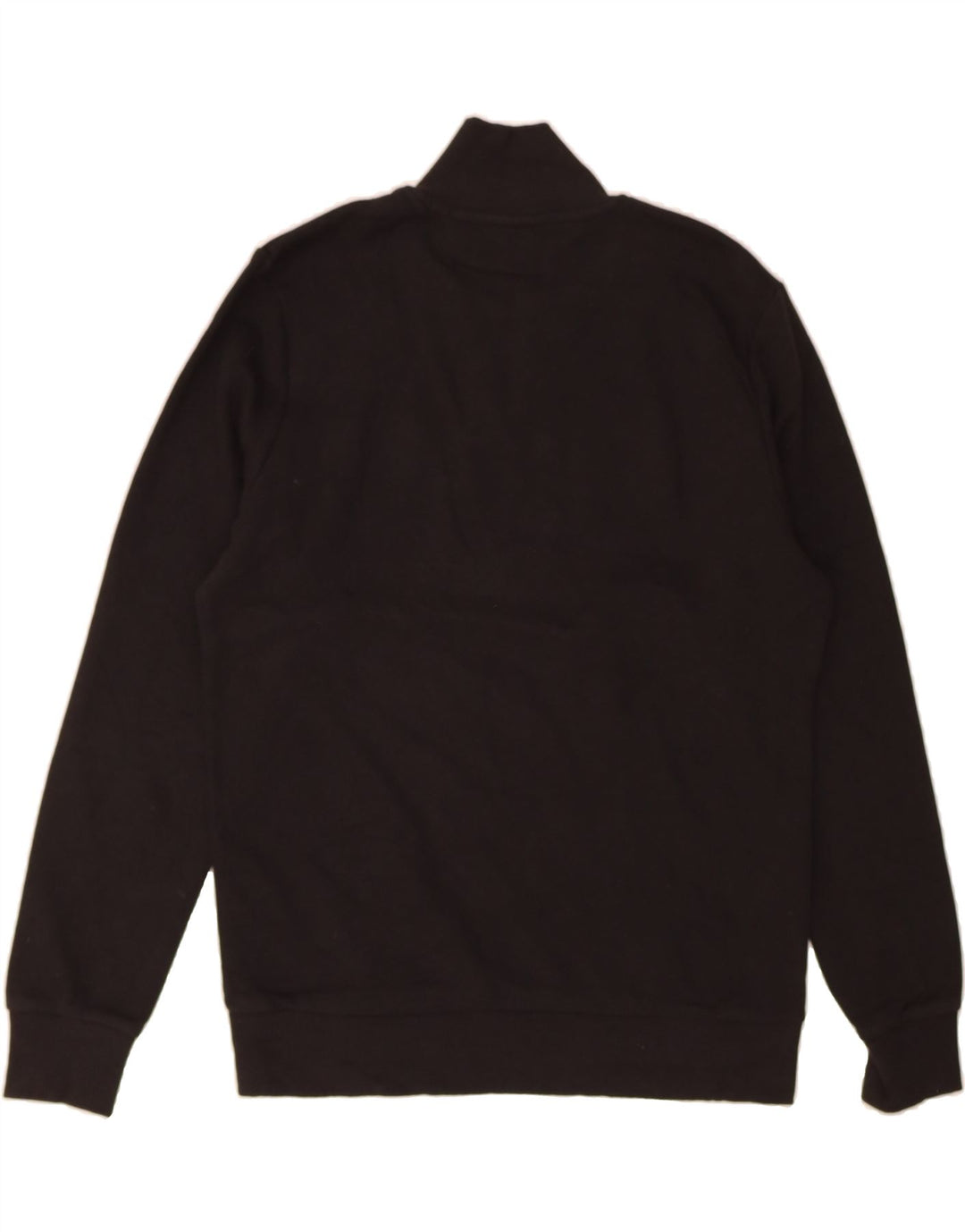 JACK & JONES Mens Graphic Zip Neck Sweatshirt Jumper Medium Black Cotton Vintage Jack & Jones and Second-Hand Jack & Jones from Messina Hembry 