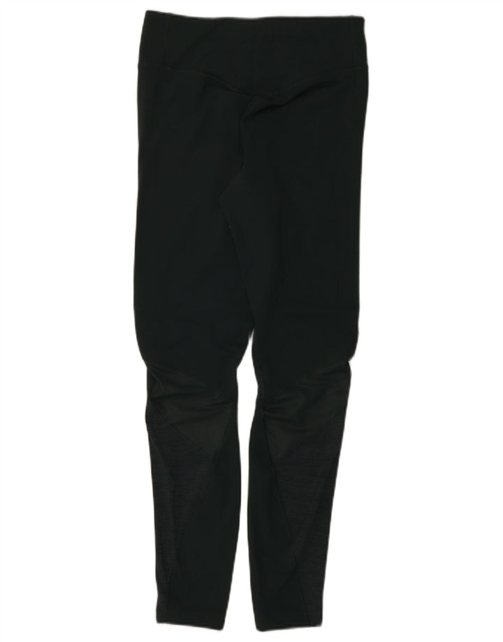 NIKE Womens Dri Fit Leggings UK 12 Medium Green Nylon