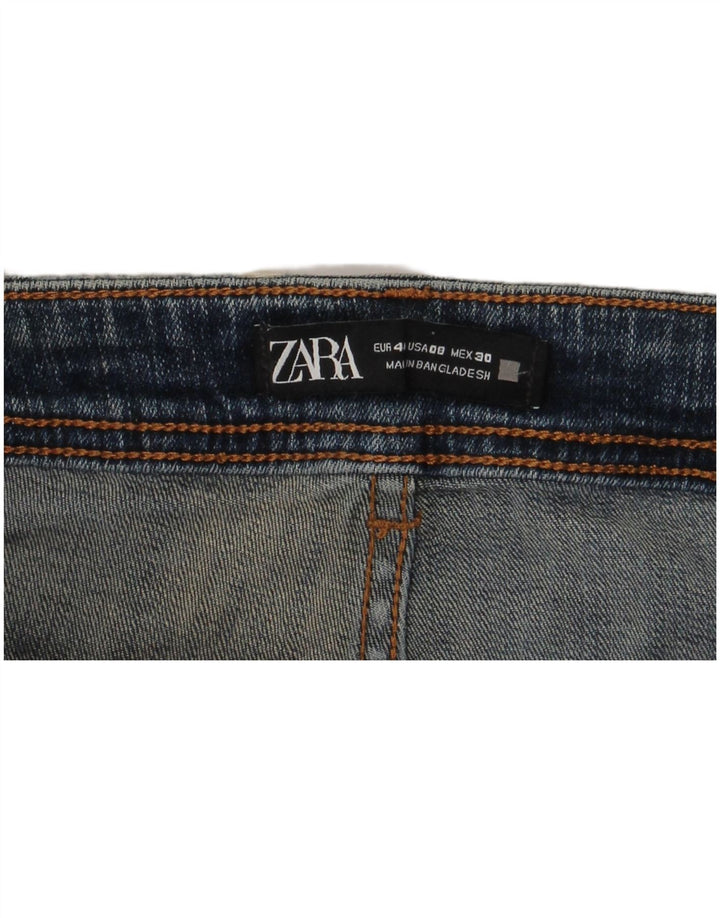 Zara Womens Distressed Skinny Jeans EU 40 Medium W30 L28 Blue