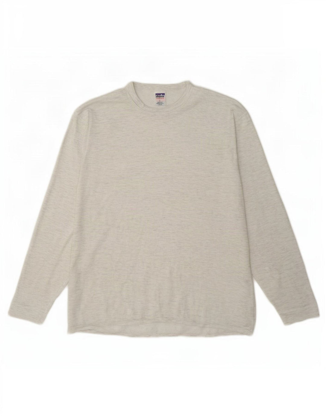 Patagonia Mens Top Long Sleeve Large Grey Flecked Polyester
