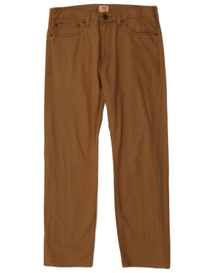 DOCKERS Mens Straight Casual Trousers W30 L27  Beige Cotton