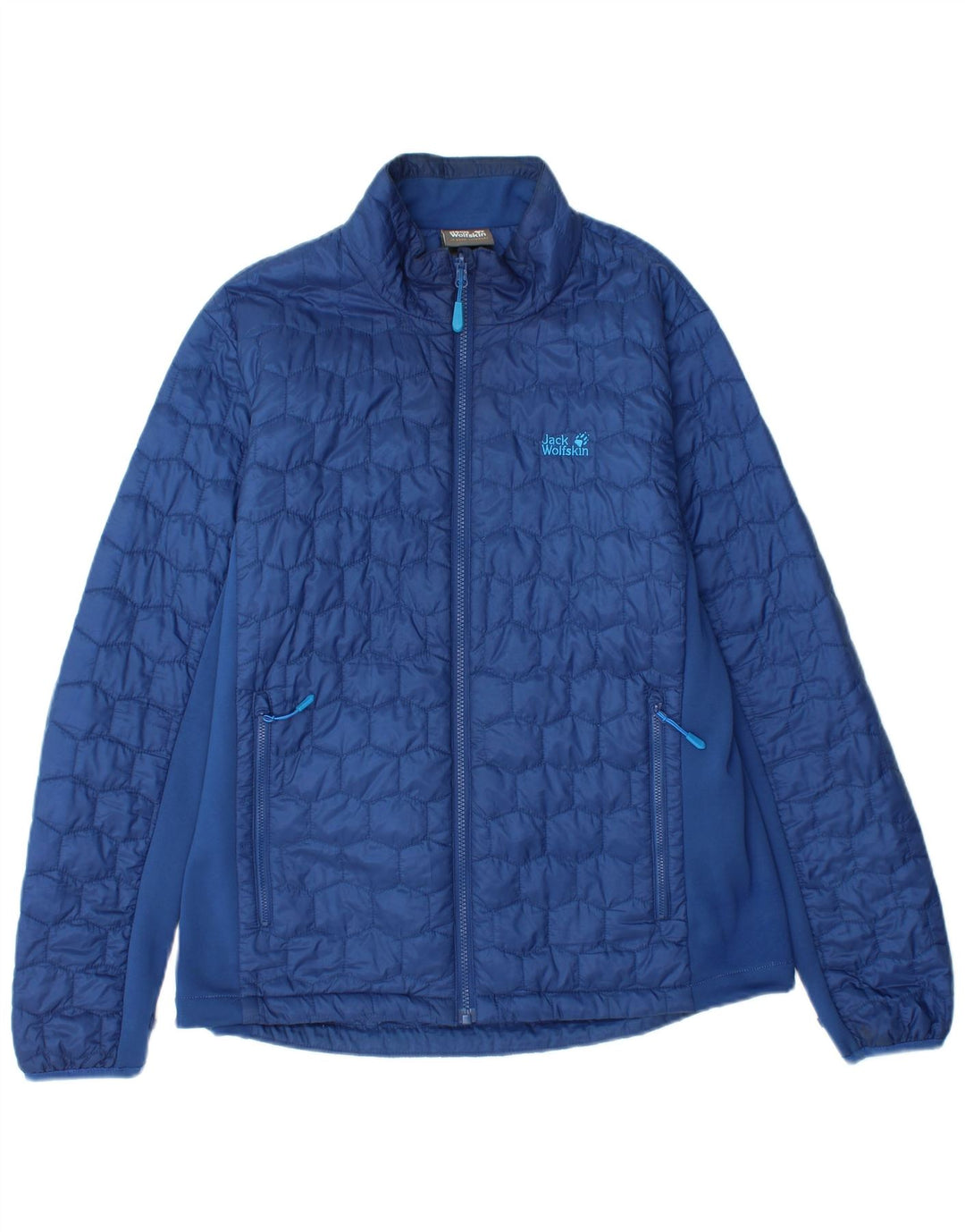 JACK WOLFSKIN Mens Quilted Jacket UK 40/42 Large Blue Polyester