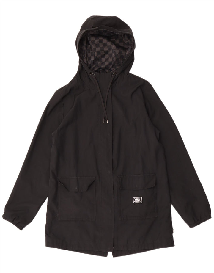 Vans Womens Hooded Raincoat UK 14 Medium Black Polyester