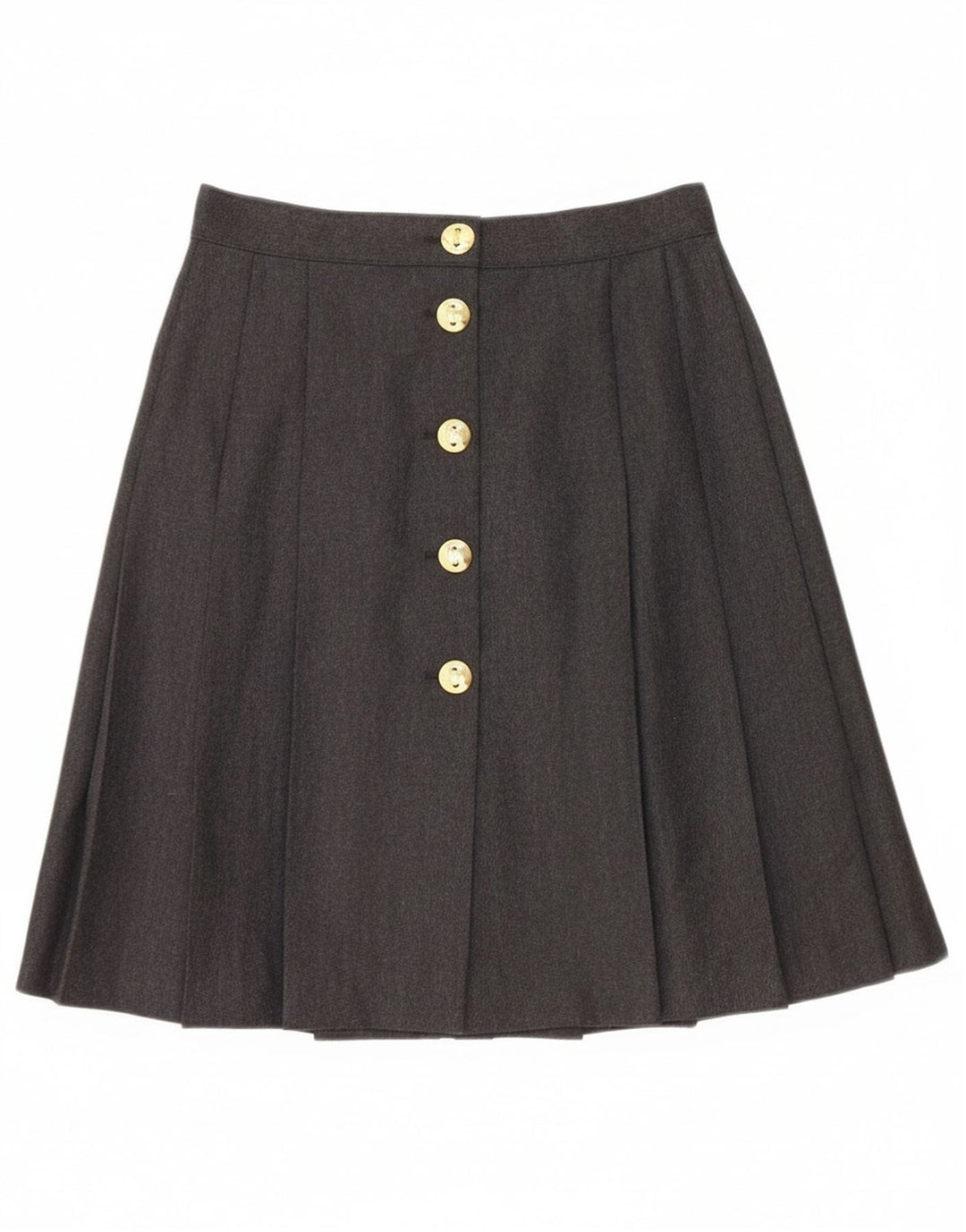 Bagarry Womens Pleated Skirt IT 44 Medium W26  Black New Wool