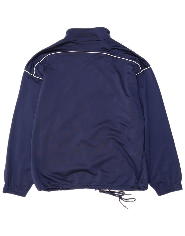 REEBOK Mens Loose Fit Tracksuit Top Jacket Small Navy Blue Polyester