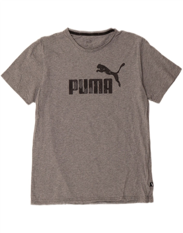 PUMA Mens Graphic T-Shirt Top Large Grey Cotton Vintage Puma and Second-Hand Puma from Messina Hembry 