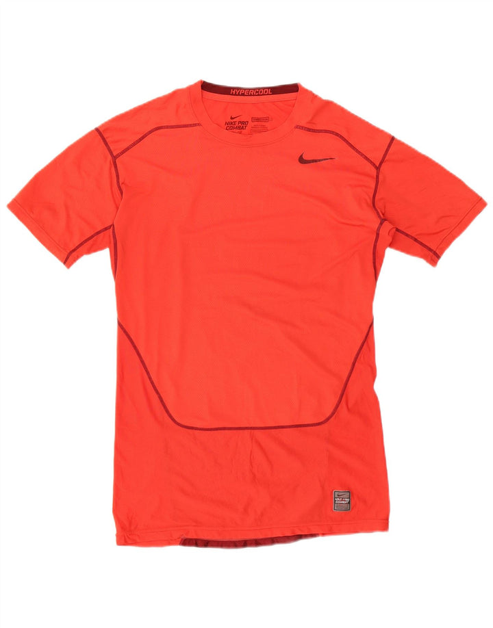 Nike Mens Dri Fit T-Shirt Top Large Red Colourblock