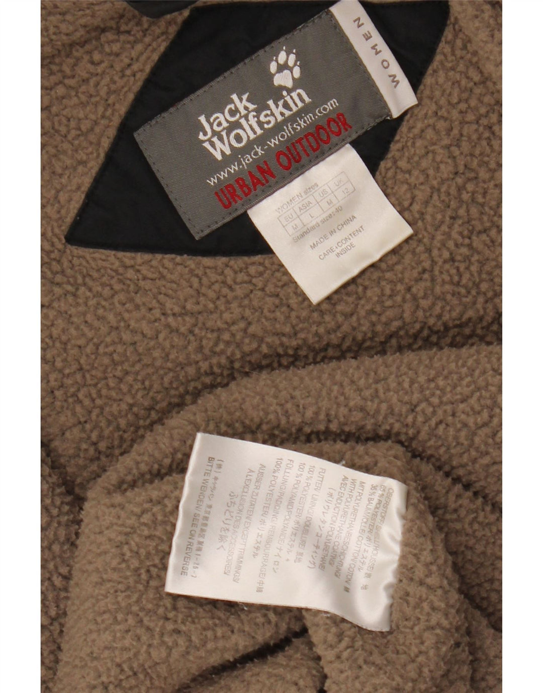 JACK WOLFSKIN Womens Windbreaker Jacket UK 12 Medium Black Polyester