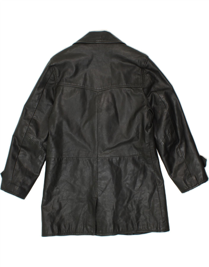 VINTAGE Womens Leather Jacket IT 40 Small Black Leather Vintage Vintage and Second-Hand Vintage from Messina Hembry 