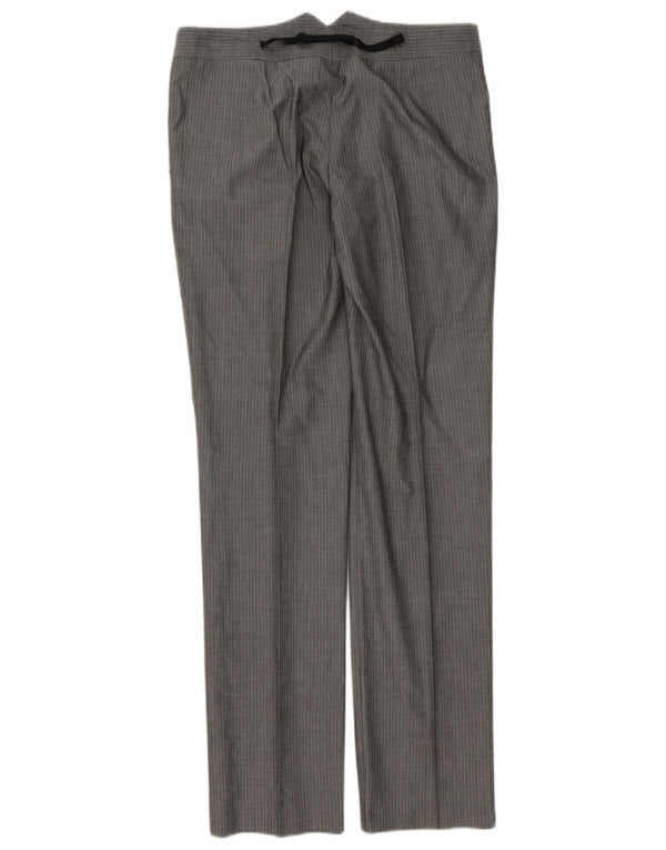 Sisley Womens Pegged Suit Trousers IT 42 Medium W30 L32 Grey Pinstripe